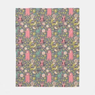 Manta Polar Modelo lindo de los animales del bosque