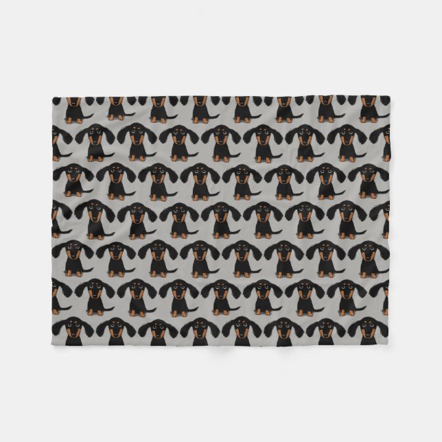 Manta Polar Modelo lindo de los Dachshunds (Frente (Horizontal))