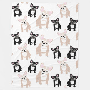 Manta Polar Modelo lindo de los Frenchies del bulldog francés