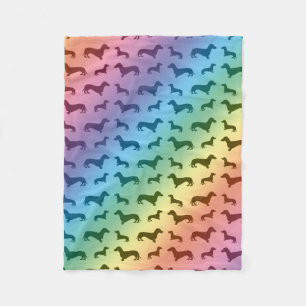 Manta Polar Modelo lindo del dachshund del arco iris