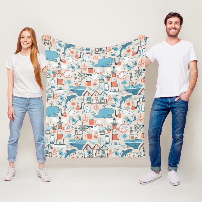 Manta Polar Modelo lindo del Doodle de Mar del Norte (In situ)