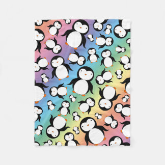 Manta Polar Modelo lindo del pingüino del arco iris