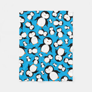 Manta Polar Modelo lindo del pingüino del azul de cielo