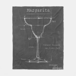 Manta Polar Modelo negro y blanco del vidrio de Margarita