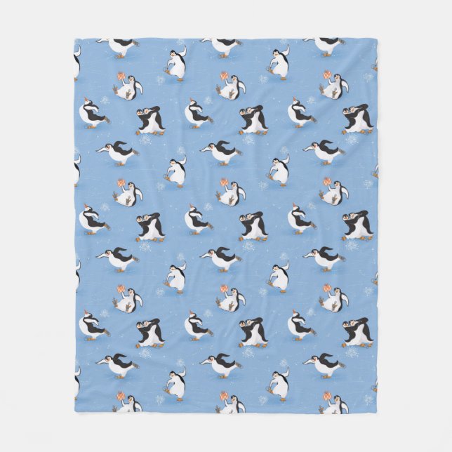 Manta Polar Modelo patinador de los pingüinos (Anverso)