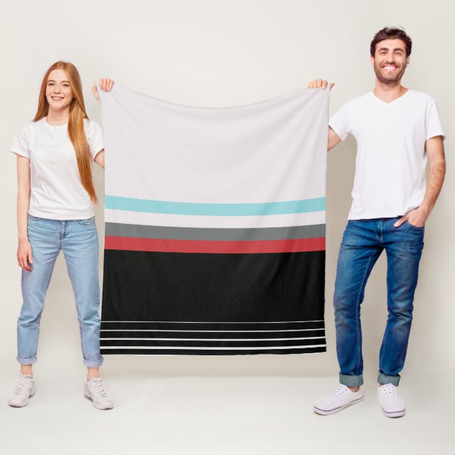 Manta Polar Modelo rayado colorido moderno (In situ)