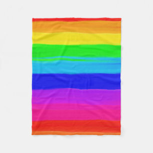 Manta Polar Modelo rayado del arco iris de la pintura moderna