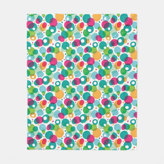 Manta Polar Modelo redondo de los niños de las burbujas (Anverso)