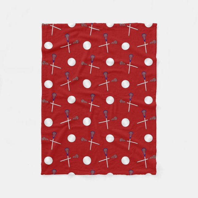 Manta Polar Modelo rojo del lacrosse (Anverso)