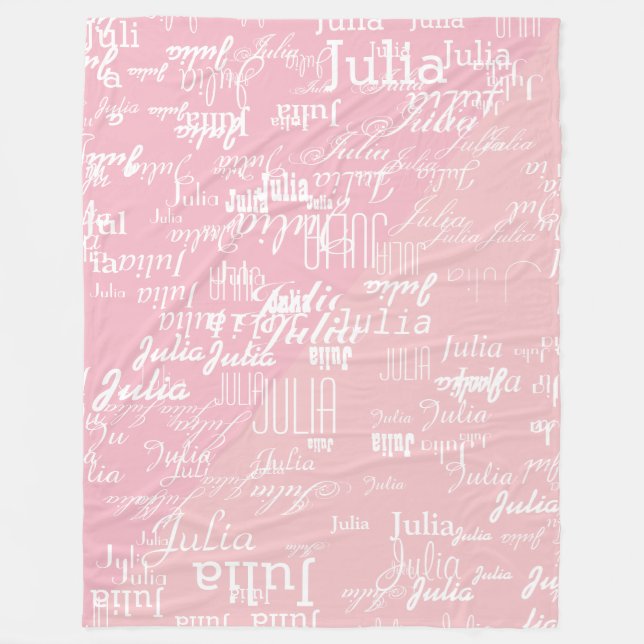 Manta Polar modelo rosáceo de los nombres para ella. dos tonos (Anverso)