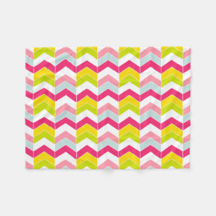 Manta Polar Modelo rosado colorido de Chevron del zigzag