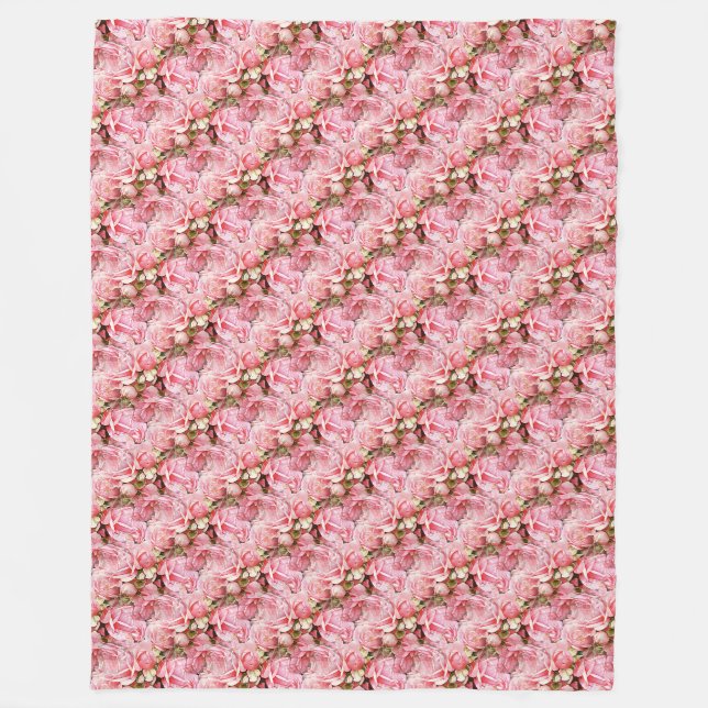 Manta Polar Modelo rosado de los rosas (Anverso)
