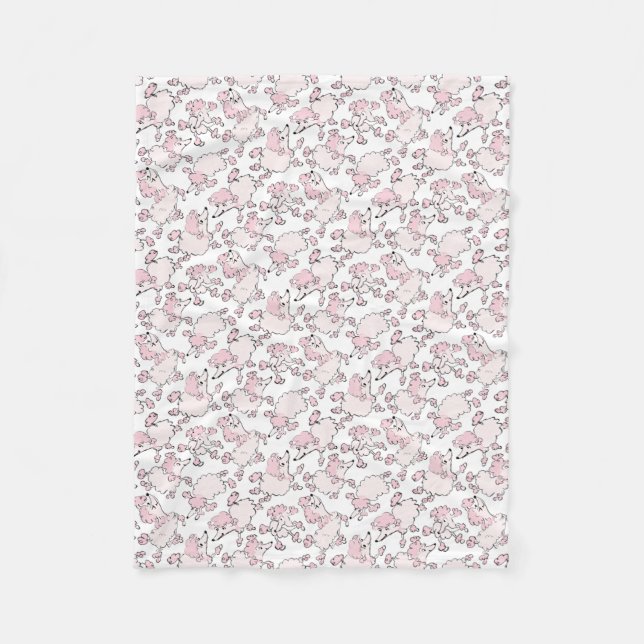 Manta Polar Modelo rosado del caniche (Anverso)