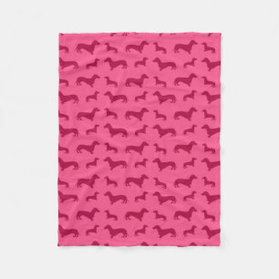 Manta Polar Modelo rosado lindo del dachshund