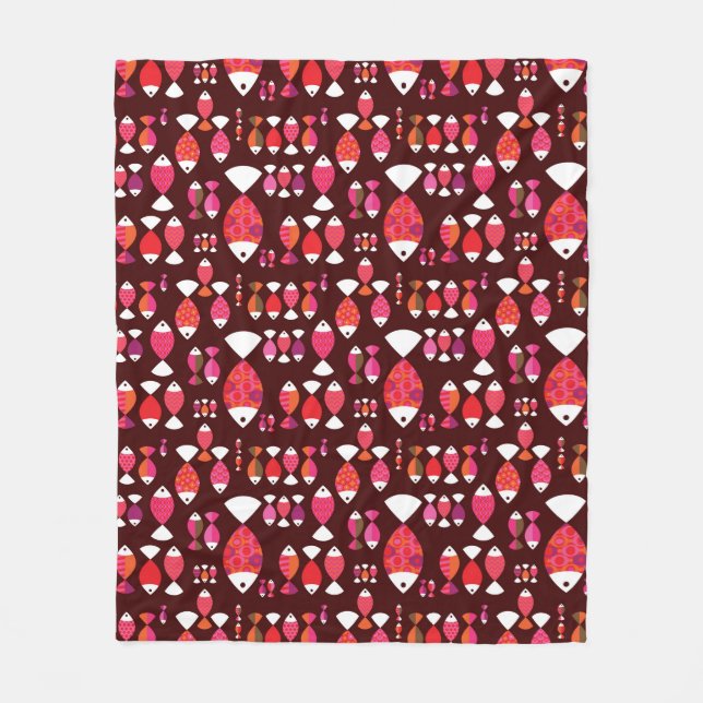 Manta Polar Modelo subacuático de los pescados retros (Anverso)