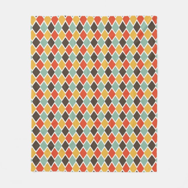 Manta Polar Modelo tribal de la moda del ikat moderno (Anverso)