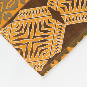 Manta Polar modelo tribal rayado africano étnico