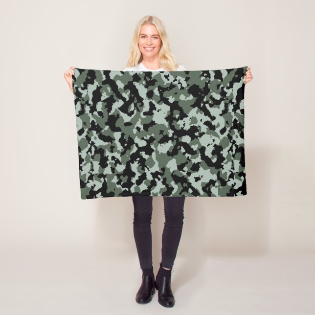 Manta Polar Modelo verde militar del camuflaje