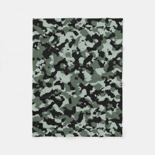Manta Polar Modelo verde militar del camuflaje