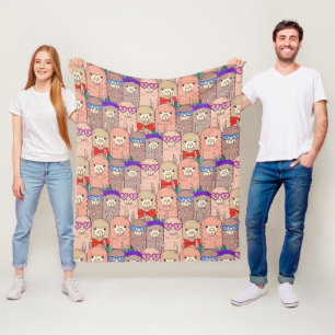 Manta Polar Modelo vestido de moda de la llama