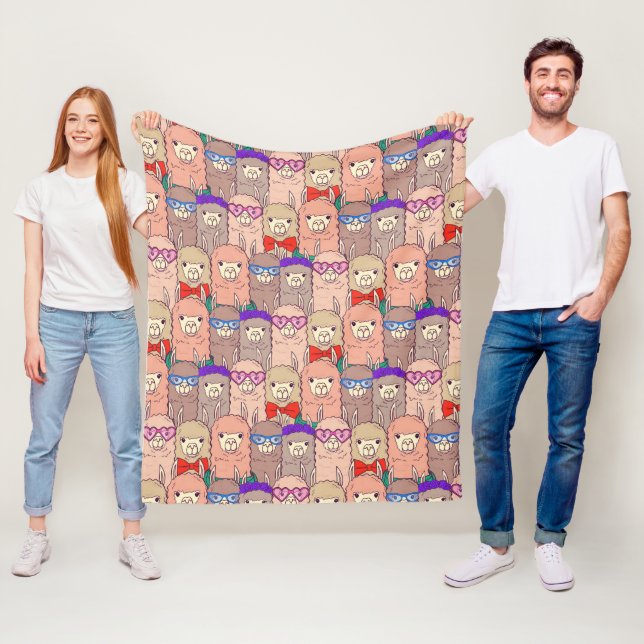 Manta Polar Modelo vestido de moda de la llama (In situ)