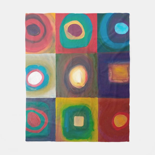 Manta Polar Modern Art Paintingart,modern,abstract,square,aqua (Anverso)