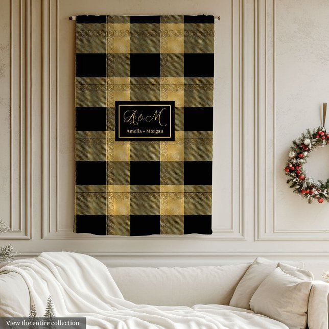 Manta Polar Modern Blanket Black Gold Graduation Keepsake (Modern Blanket Black Gold Graduation Keepsake)