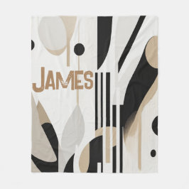 Manta Polar Modern Boho Abstract Beige