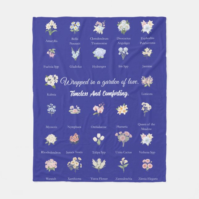 Manta Polar Modern Botanical Floral (Anverso)