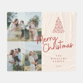 Manta Polar Modern Classic Christmas Photo Elegant