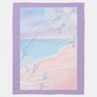 Manta Polar Modern Coastal Chic: Pink Sand & Lavender Dream