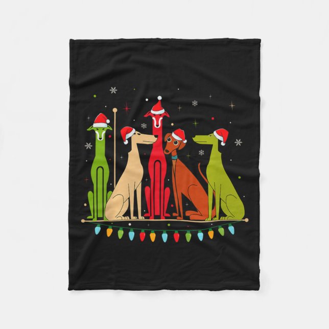 Manta Polar Modern Dogs 60s 70s 80s Style Funny Dogs Christmas (Anverso)