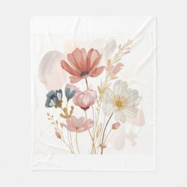 Manta Polar Modern Floral Design 