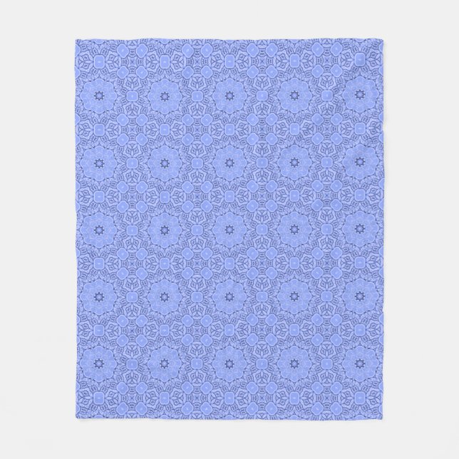 Manta Polar Modern Liquid Art Flower Mandala Pattern (Anverso)