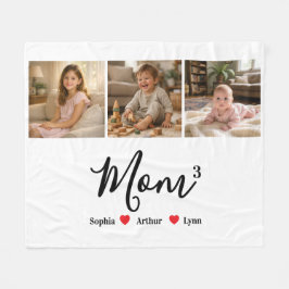 Manta Polar Modern Minimalist Mom Custom Photo & Name Keepsake