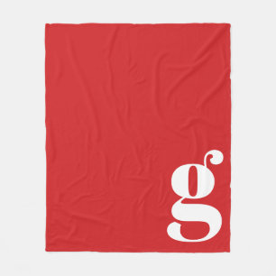 Manta Polar Modern Monogram Bold Inicial Minimalista