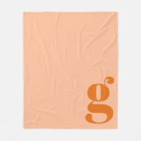 Modern Monogram Negrita Inicial Melocotón Naranja 