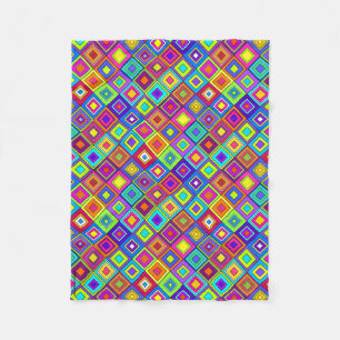 Manta Polar Modern Retro Squares Fleece Blanket