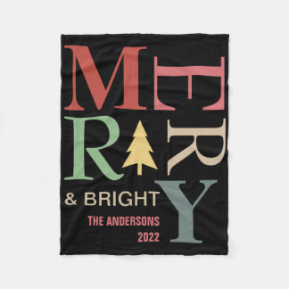 Manta Polar Modern Trendy Merry And Bright Minimalist Colorful