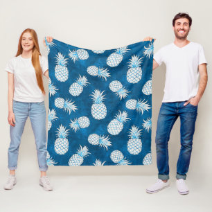 Manta Polar Modern Tropical Pineapple Watercolor
