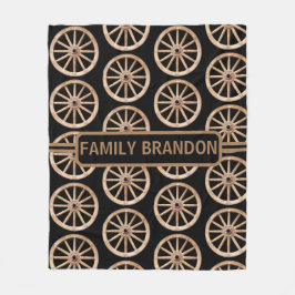 Manta Polar Moderna casa rural Rustic Old-Fashion Rueda de mad