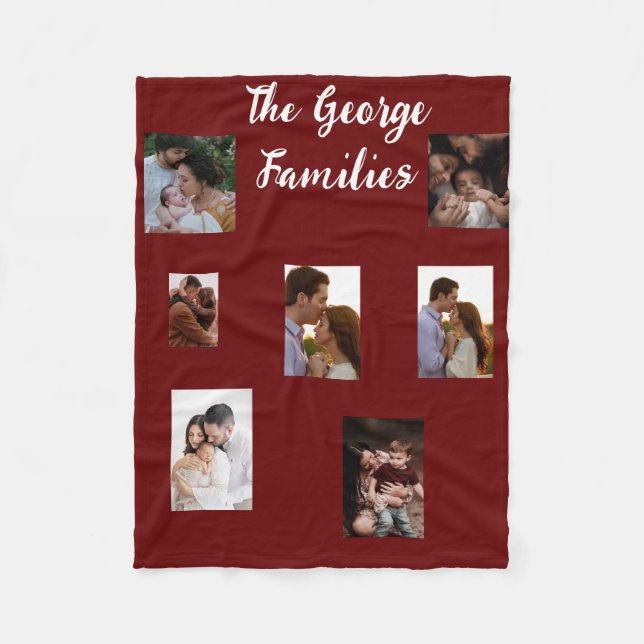 Manta Polar Moderna decoración de hogar naval multifoto famili (Anverso)