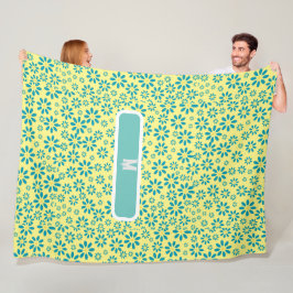 Manta Polar Moderna Flor de margarita contemporánea inicial