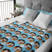Moderna foto Mascota  Light Blue Paw Print Cute
