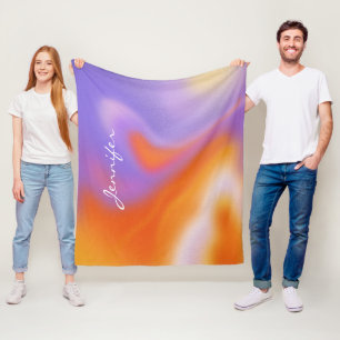 Manta Polar Moderna Funda Aura Colorful Gradient Fleece Blanke