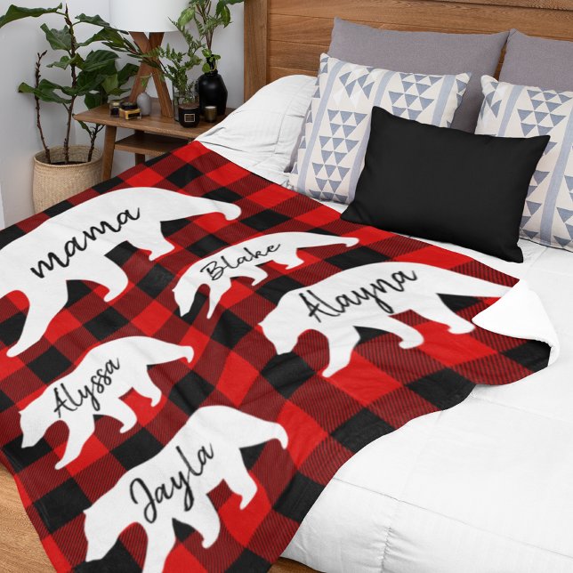 Manta Polar Moderna Funda Roja Y Oso De Mamá Blanca (Subido por el creador)