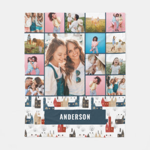 Manta Polar Modernidad botánica roja mínima pampas 15 foto fle