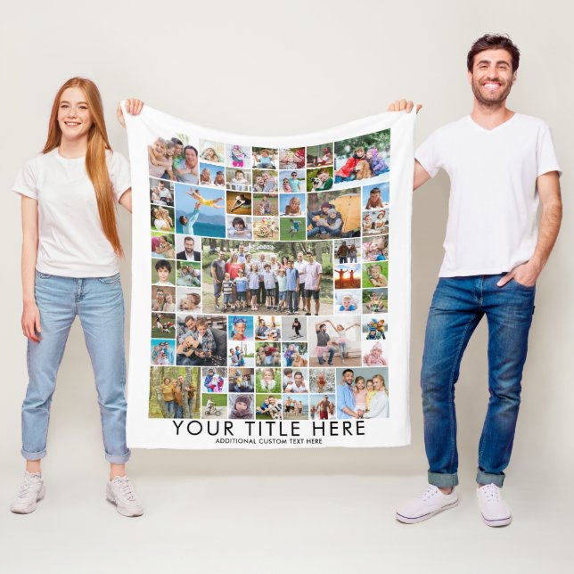Manta Polar Moderno 61 Collage de fotos Personalizado Título C (In situ)