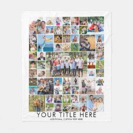 Manta Polar Moderno 61 Collage de fotos Personalizado Título C