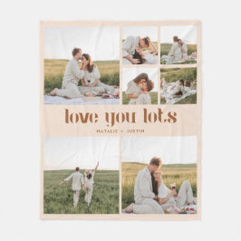 Manta Polar Moderno Beige 7 Fotografía Collage de parejas